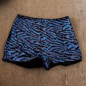 Nasty Gal sequin zebra shorts
